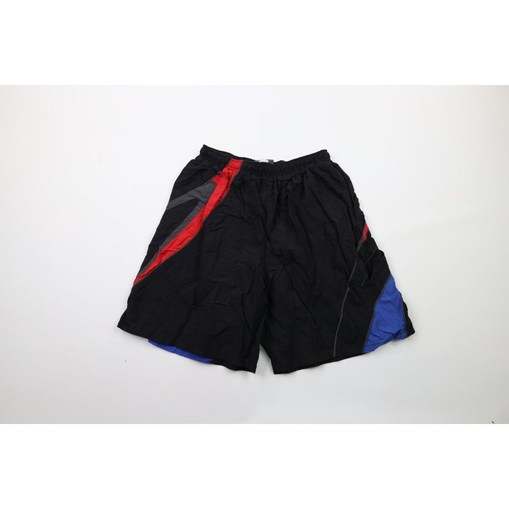 Vintage 90s Speedo Medium Distressed Spell Out Above Knee Shorts Swim Trunks
